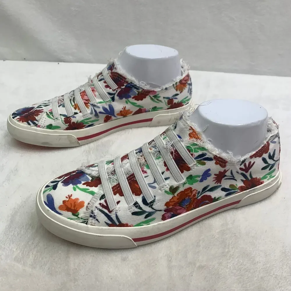 NWOT Blowfish Malibu Mandi Floral Print Canvas Sneakers Slip On Shoes Casual
